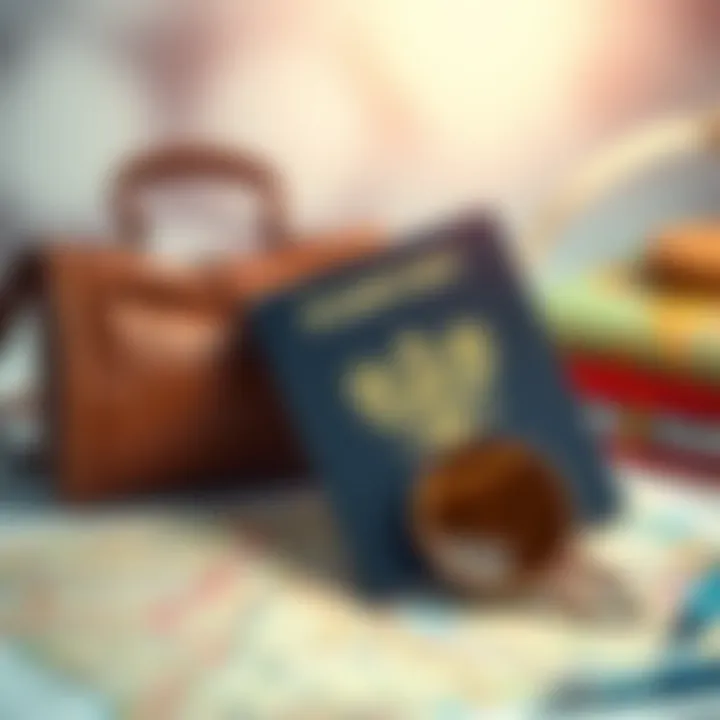 Essential Travel Checklist Travel checklist with passport prominently featured