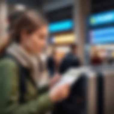 Traveler Checking Flight Information