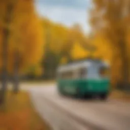 A historic view of trolleybus number 4 in Kemerovo