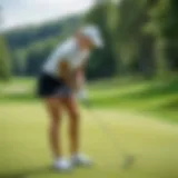 Oksana Trunova showcasing her golf skills on the course