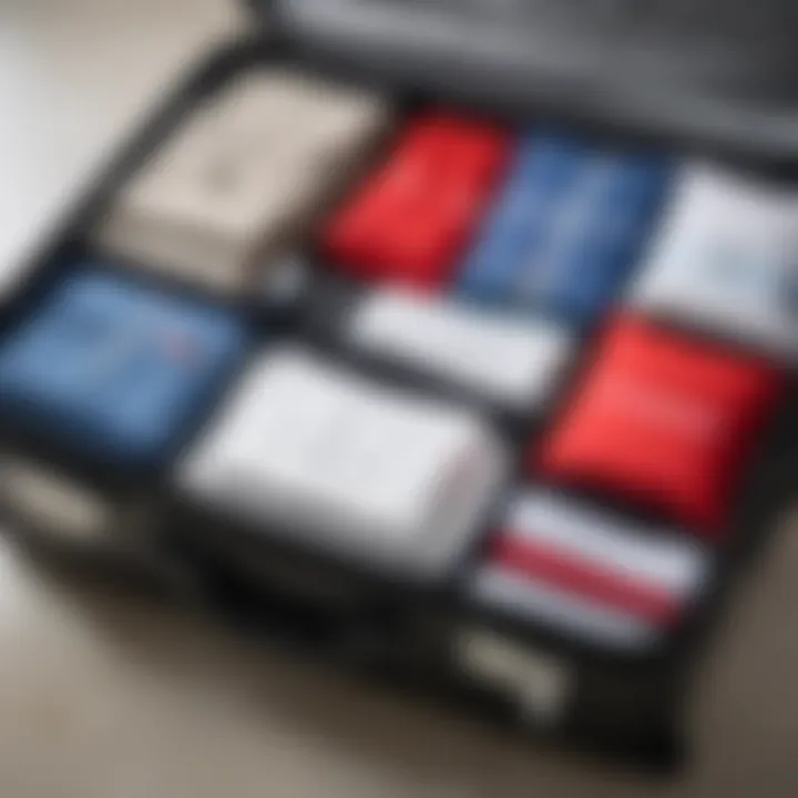 An organized suitcase showing efficient packing techniques