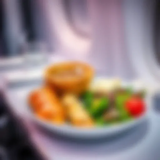 In-Flight Dining Experience Delicious meal served on Turkish Airlines flight