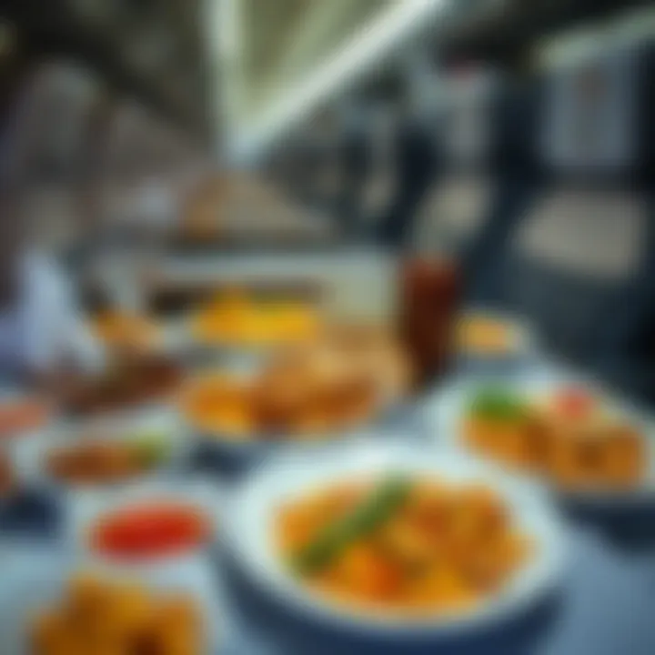 Selection of Turkish dishes on the menu