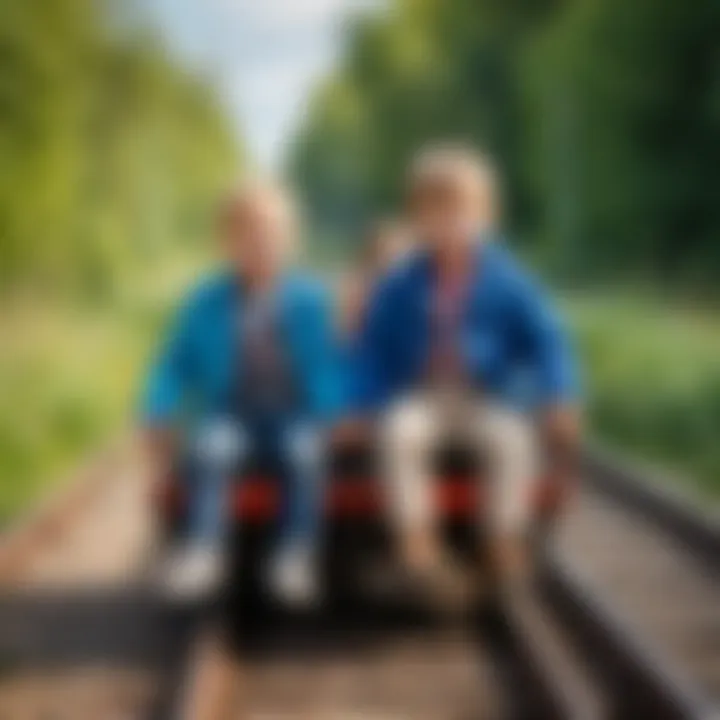 Children enjoying a ride on the railway