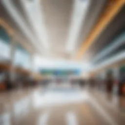 Interior view of a modern UAE airport terminal