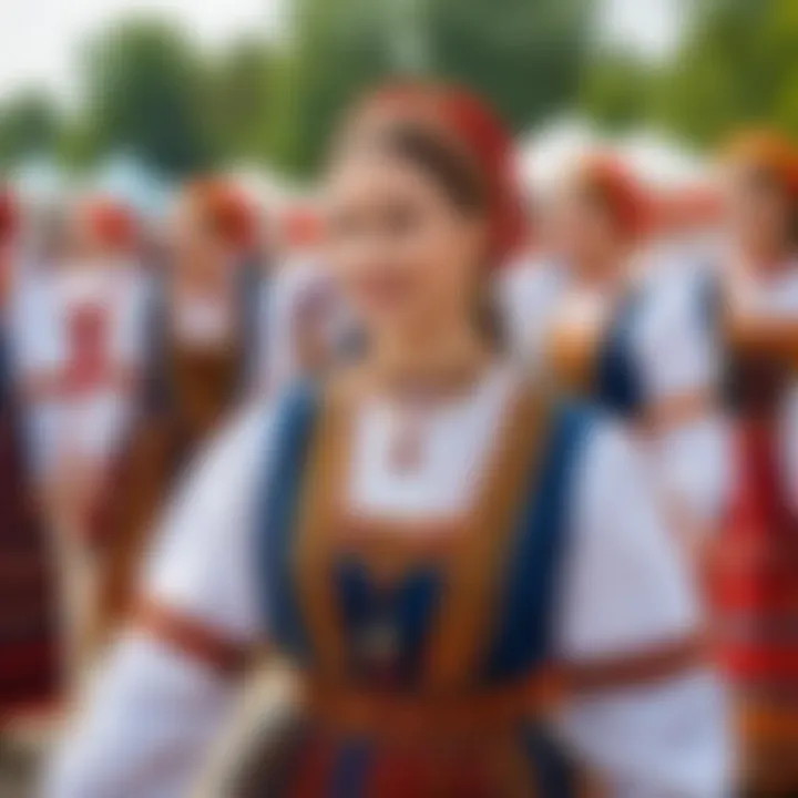 Cultural festival in Ukraine highlighting traditional dances and costumes