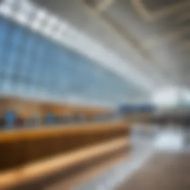 Interior of the passenger terminal displaying modern design and amenities