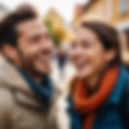 Two friends sharing a moment of laughter and joy