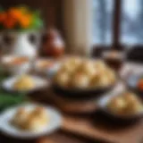 Traditional Ural dumplings displayed in an elegant setting