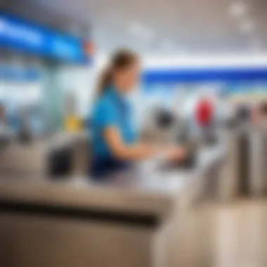 Navigating the Check-In Process Airport check-in counter