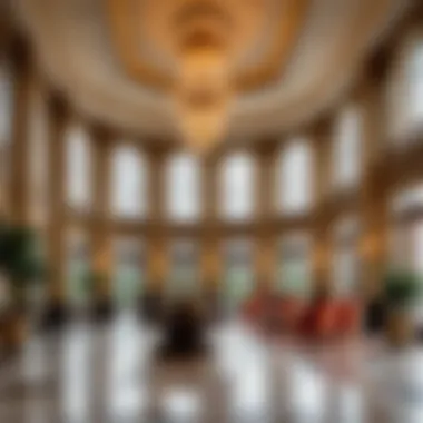 Luxurious Hotel Lobby Luxurious hotel lobby with grand architecture