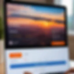 Modern interface of the online registration for flights