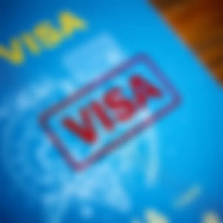 Visa as Permission for Entry into a Country Visa stamp in a passport symbolizing entry approval