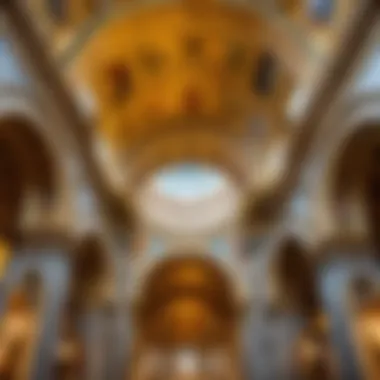 Interior design and artistic details of St. Isaac's Cathedral