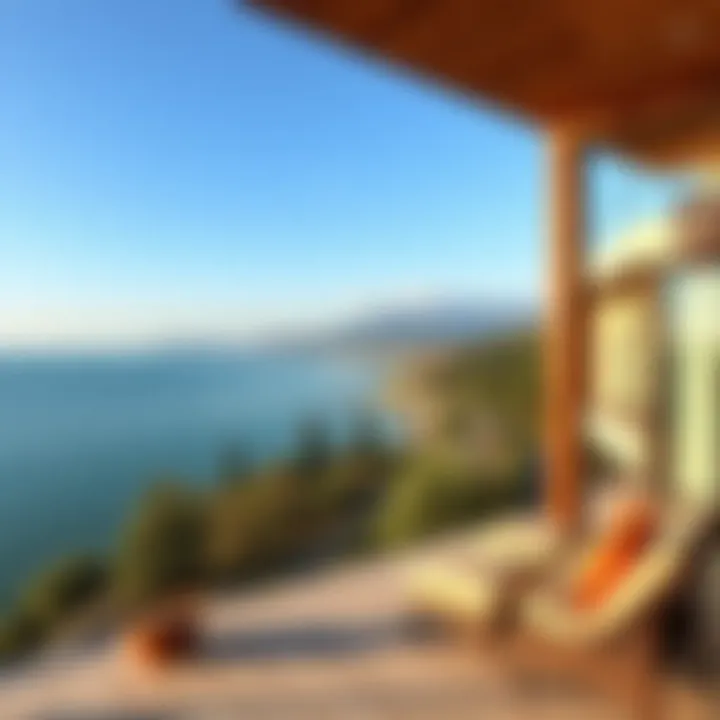 A stunning view of Vitalia Villa overlooking the Black Sea.