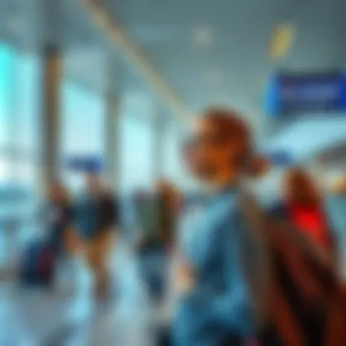 Passengers experiencing the diverse services at Vnukovo Airport