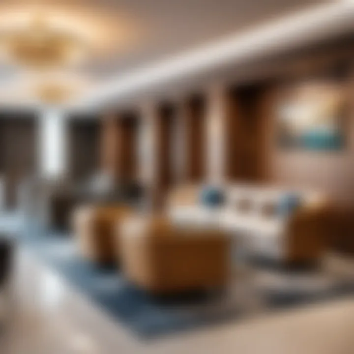 Luxurious interiors of the business lounge