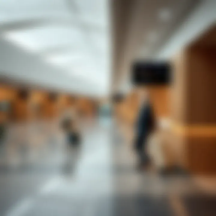 Modern Amenities at Vnukovo Airport Interior of Vnukovo Airport showcasing modern amenities