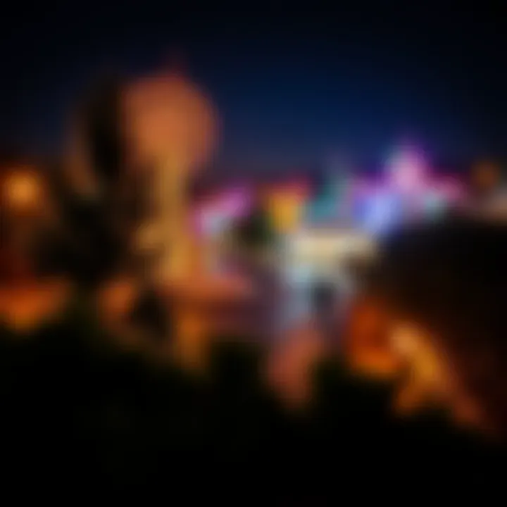 Night View of Voronezh Amusement Park Night view of the amusement park with vibrant lights and festive atmosphere