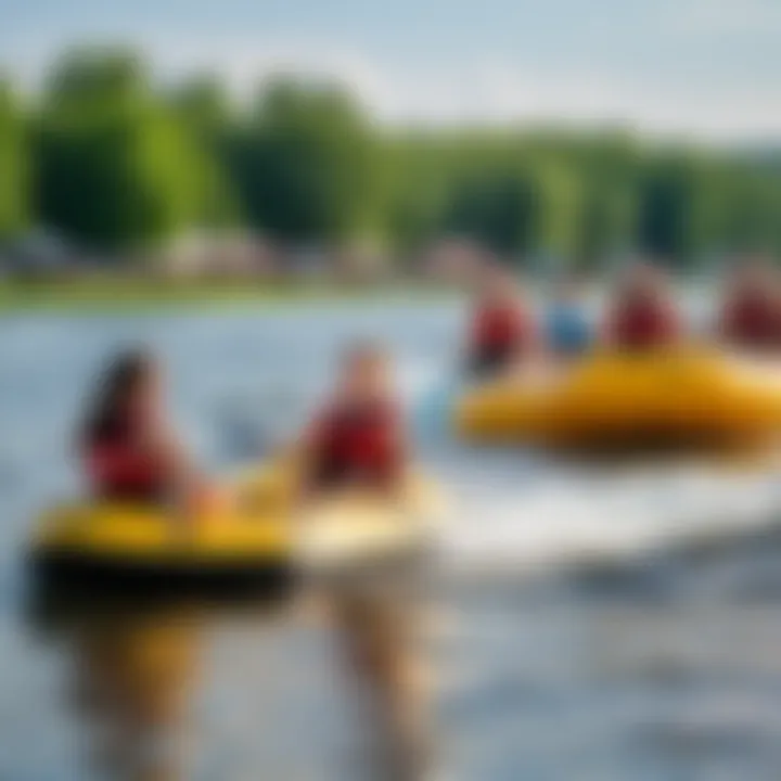 Visitors enjoying water activities in Samara