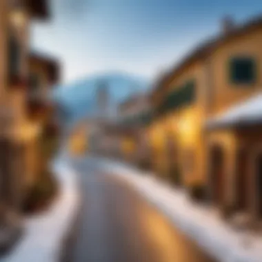 Charming Italian village in winter