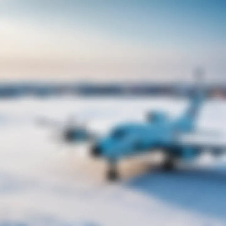 A panoramic shot of the Yamal Aircraft Park featuring an array of iconic aircraft