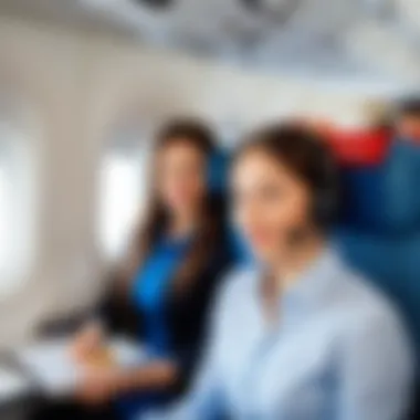 Passengers enjoying in-flight services on Yamal Airlines