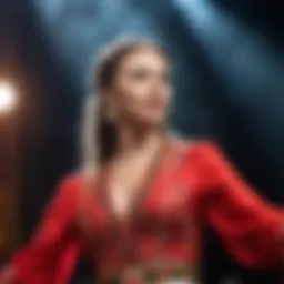 Yana Lysenko performing on stage