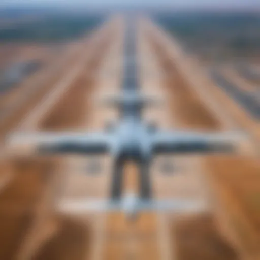 Aerial view of Zia Airport showcasing its expansive runways