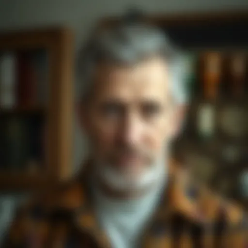 Portrait of Ziya Zhukovsky showcasing his artistic spirit
